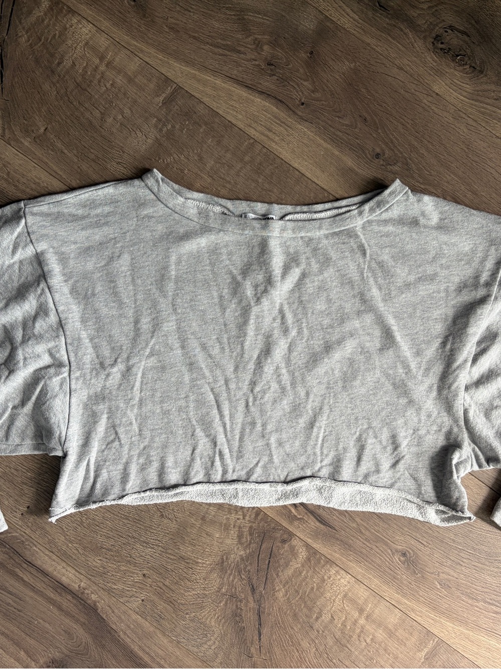 Light Gray Cropped, Off Shoulder Women’s Top